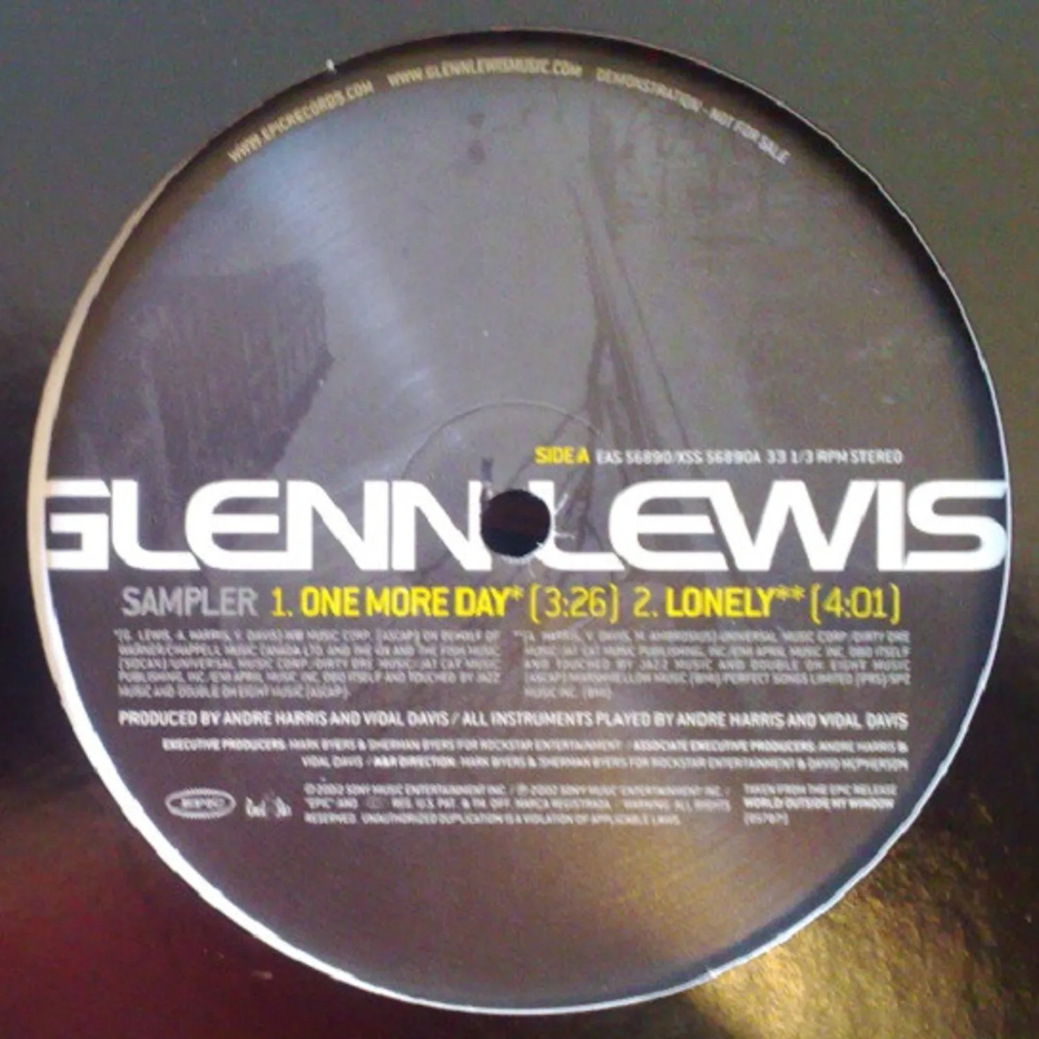 Glenn Lewis - World Outside My Window Sampler Vinyl LP (2002